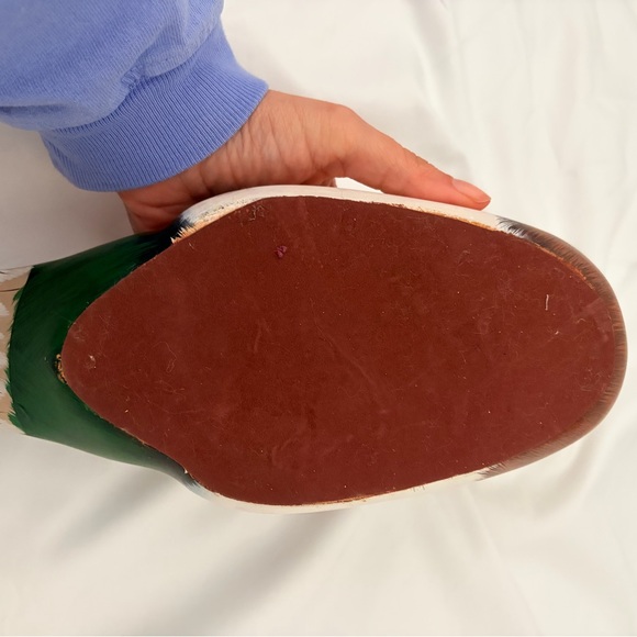 Hand-Painted Wooden Duck Wall Decor - Green and Brown - Picture 16 of 16